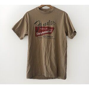 Fender Stratocaster T-shirt Vintage Single Stitch Mens Large Made In USA Grunge